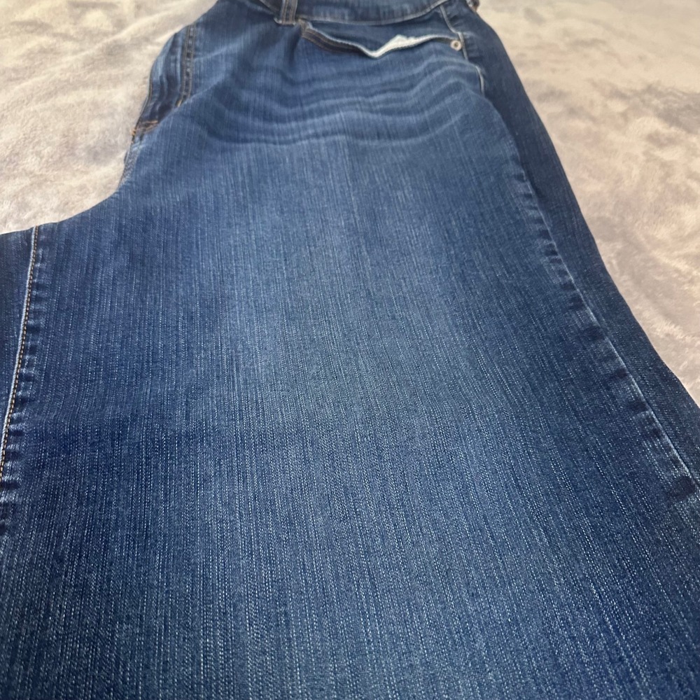 Torrid High Rise Wide Leg Crop Jeans Women's Size 22 Dark Wash Stretch Plus Size - Picture 6 of 10